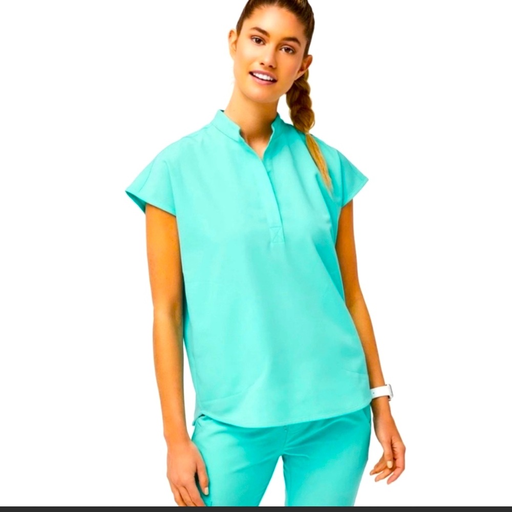 Figs Limited Color Edition Aqua Rafaela Scrub Top